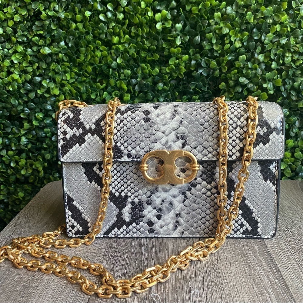 Rare‎ hard to find Tory burch snake print shoulder bag